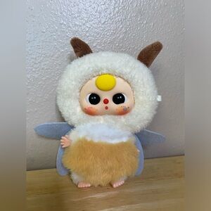 Baby Three Elf Series Moth with Boba Eyes Plush Keychain